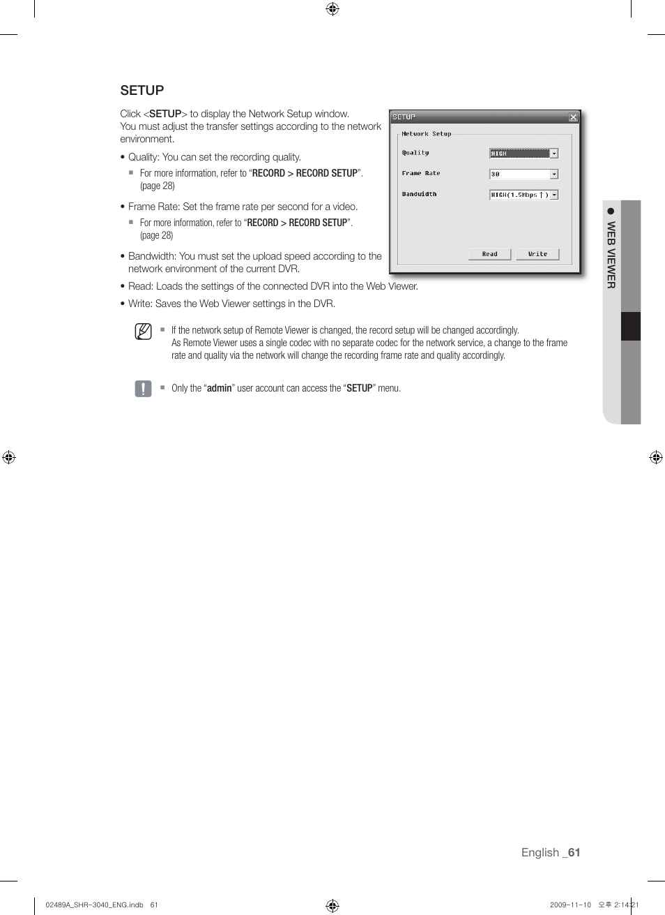 Samsung SHR-3040 User Manual | Page 61 / 68
