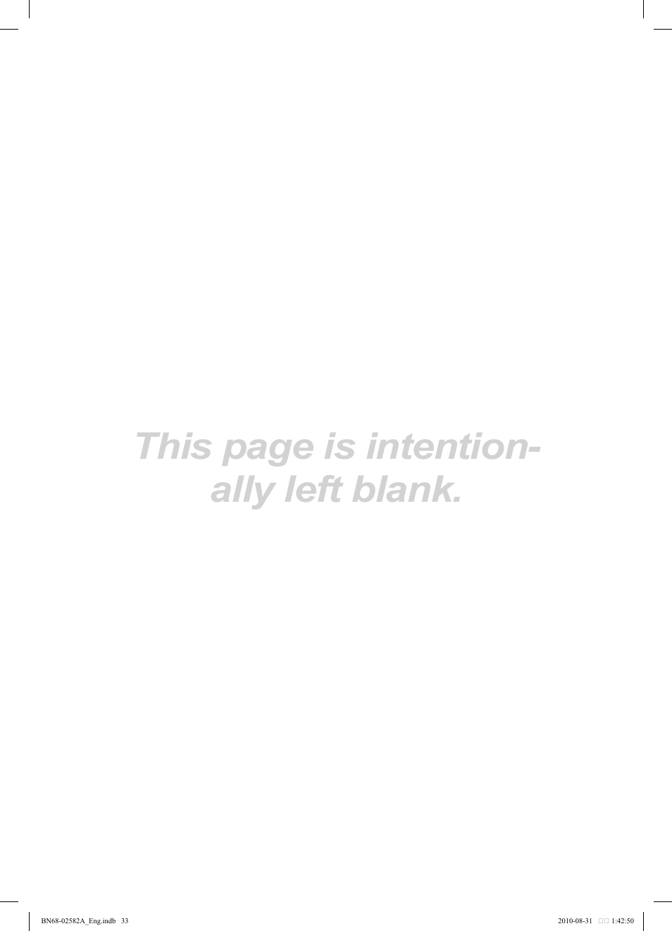 This page is intention- ally left blank | Samsung 350 User Manual | Page 33 / 33