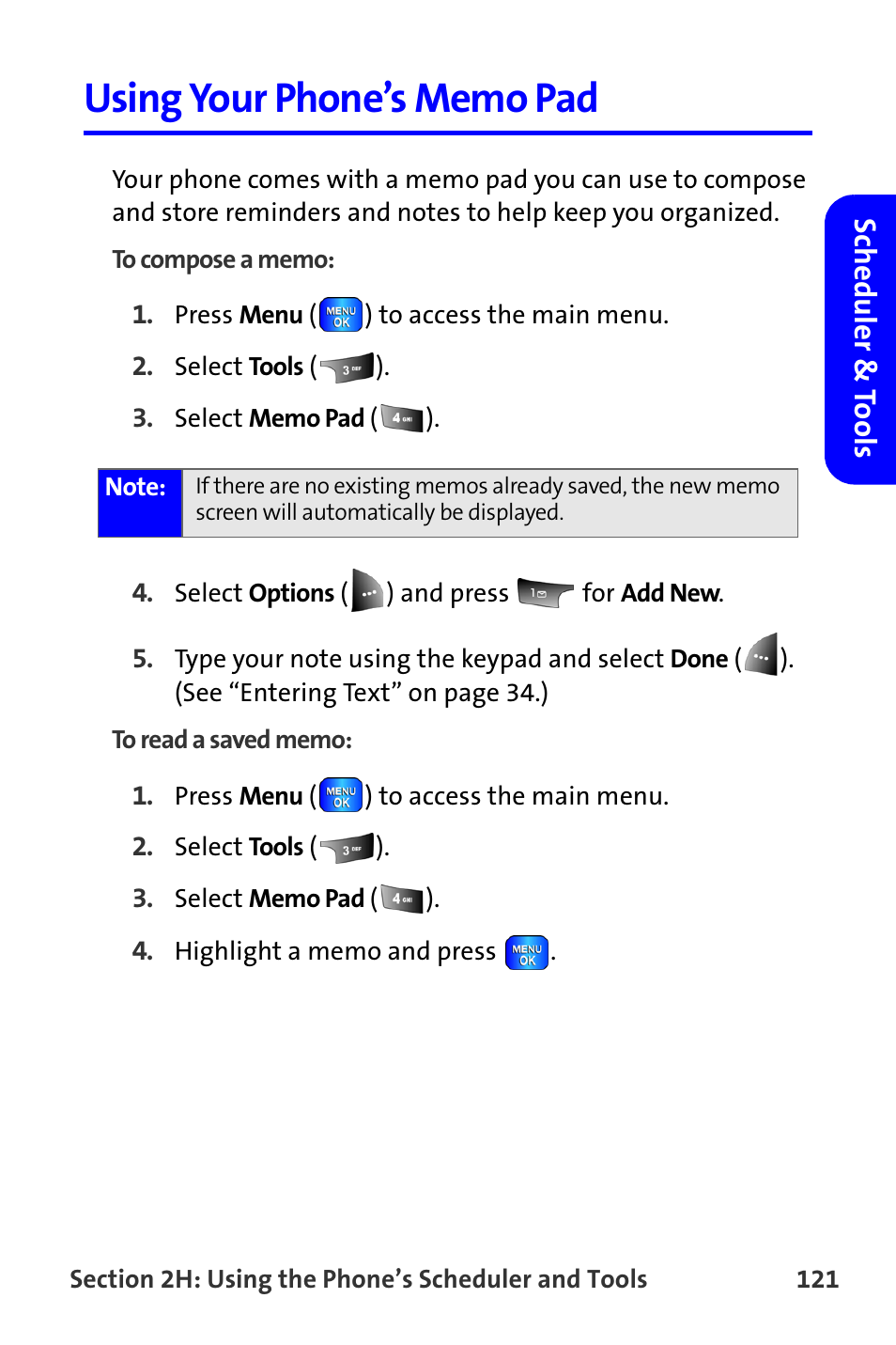 Using your phone’s memo pad | Samsung A820 User Manual | Page 129 / 239