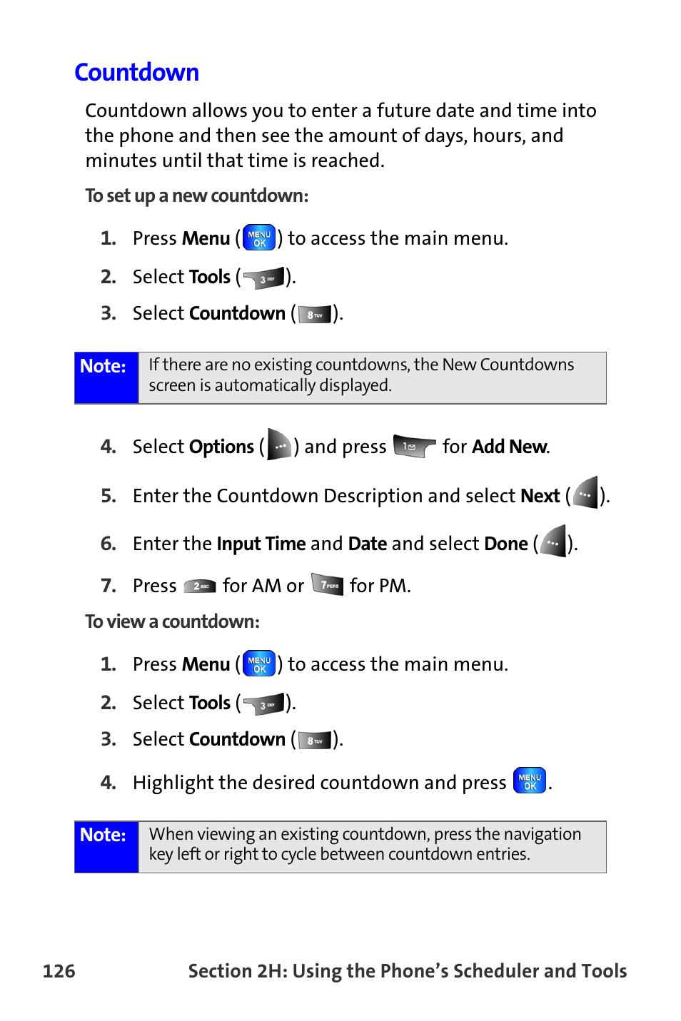 Countdown | Samsung A820 User Manual | Page 134 / 239