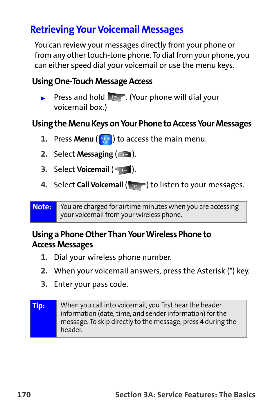 Retrieving your voicemail messages | Samsung A820 User Manual | Page 178 / 239
