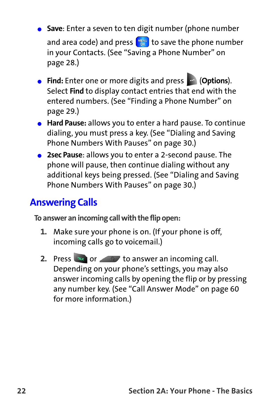 Answering calls | Samsung A820 User Manual | Page 30 / 239