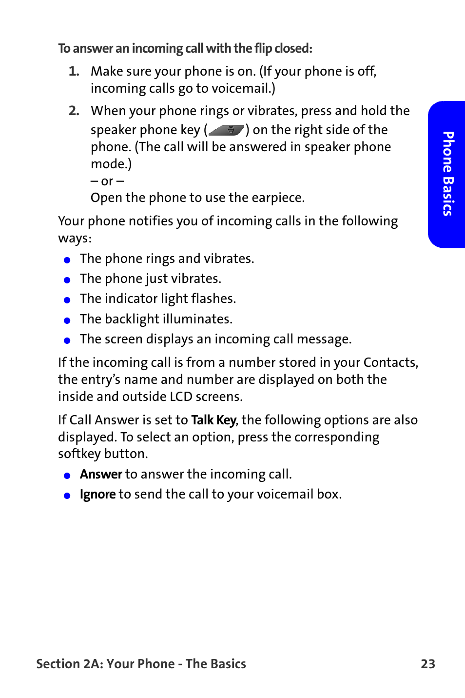 Phone basics | Samsung A820 User Manual | Page 31 / 239