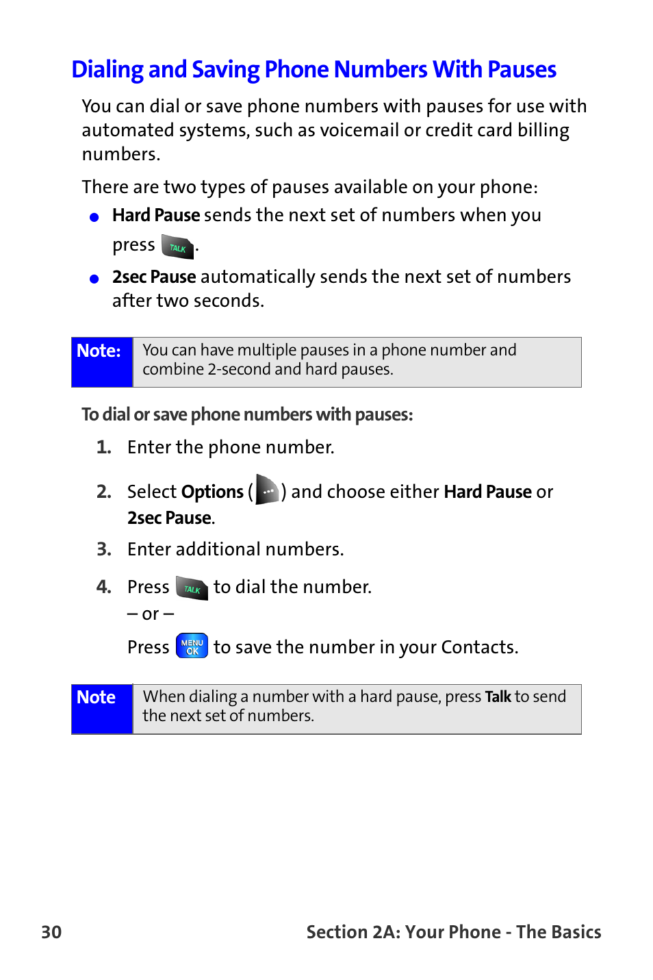 Dialing and saving phone numbers with pauses | Samsung A820 User Manual | Page 38 / 239