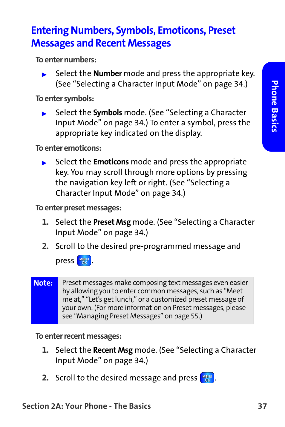 Phone basics | Samsung A820 User Manual | Page 45 / 239