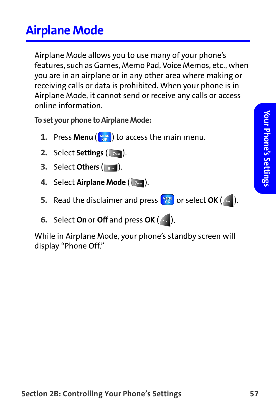 Airplane mode | Samsung A820 User Manual | Page 65 / 239