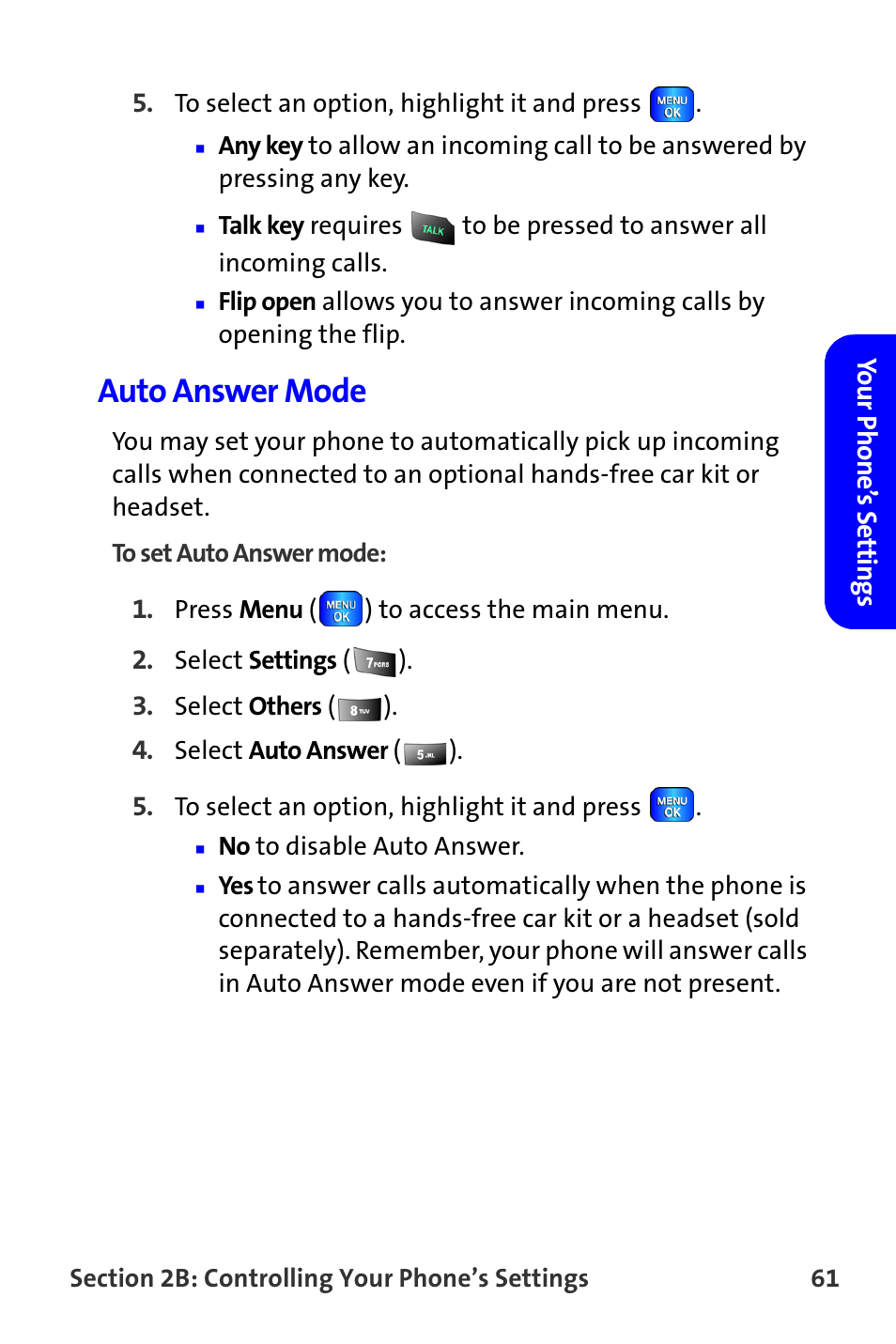 Auto answer mode | Samsung A820 User Manual | Page 69 / 239