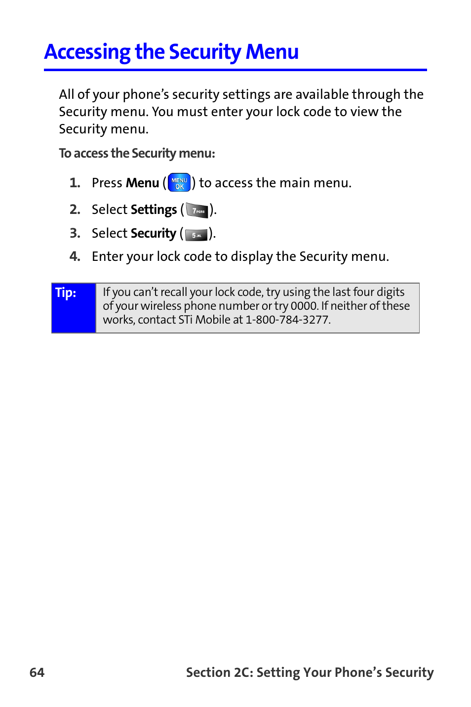 Accessing the security menu | Samsung A820 User Manual | Page 72 / 239