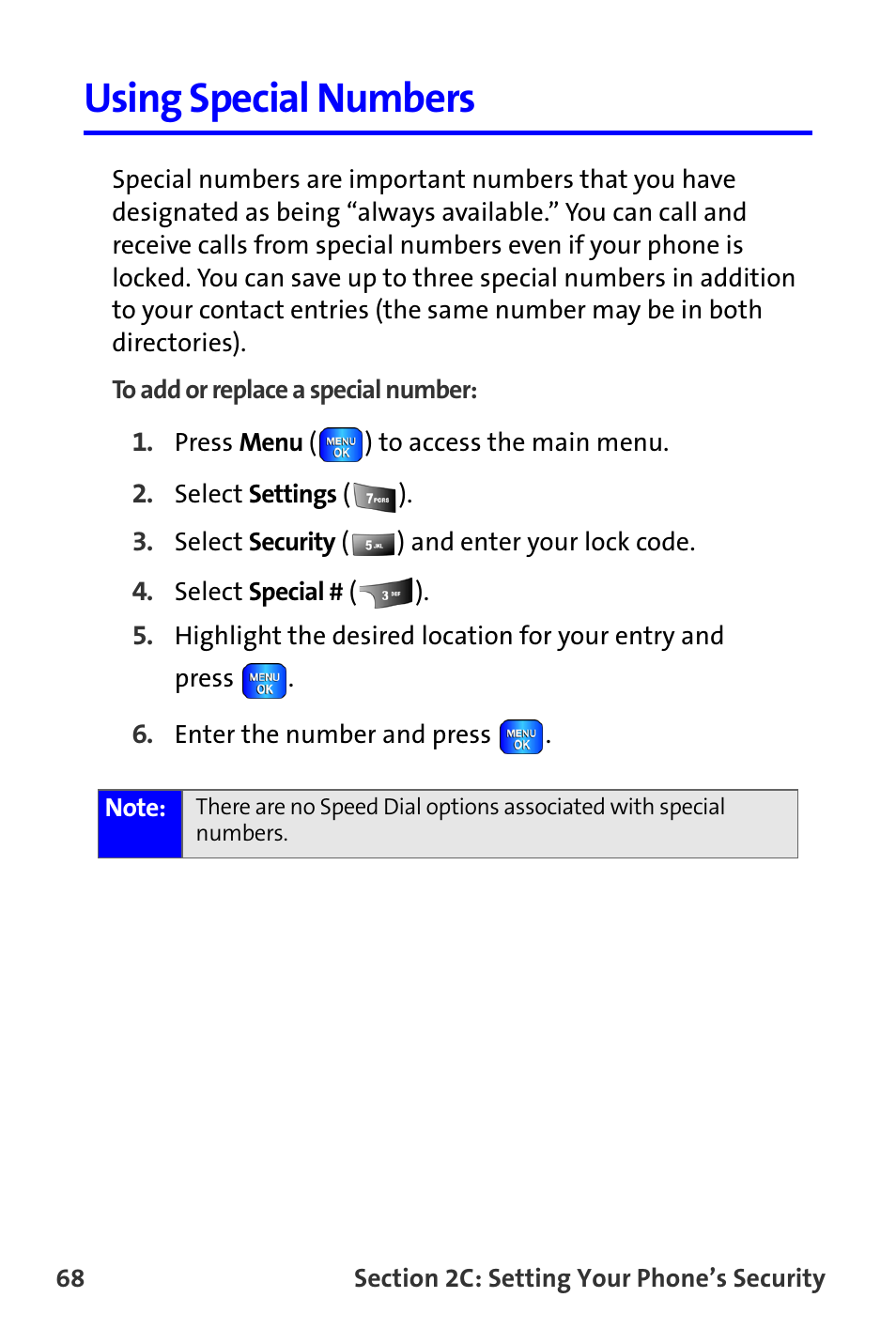 Using special numbers | Samsung A820 User Manual | Page 76 / 239