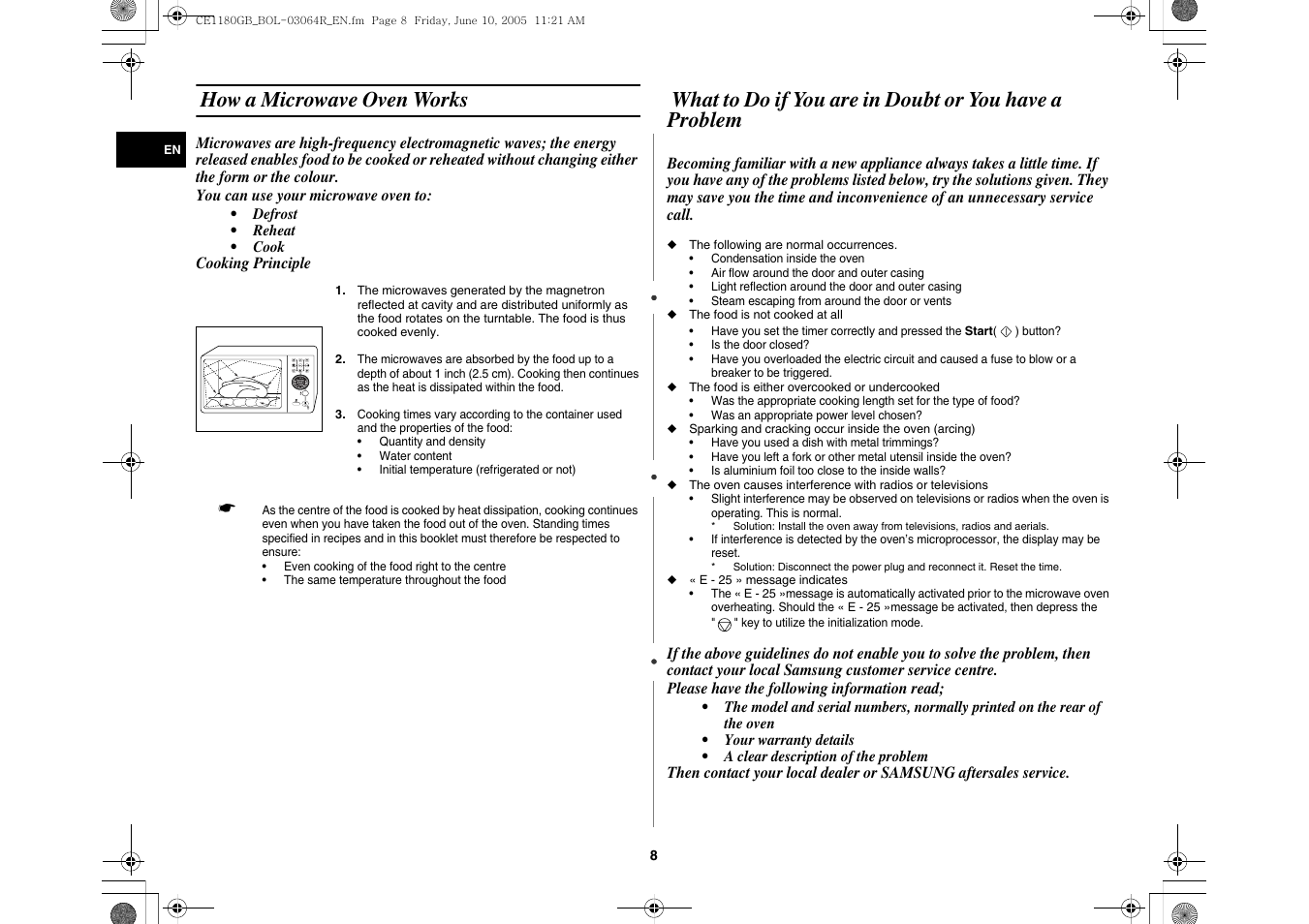 How a microwave oven works | Samsung DE68-03064R User Manual | Page 8 / 32