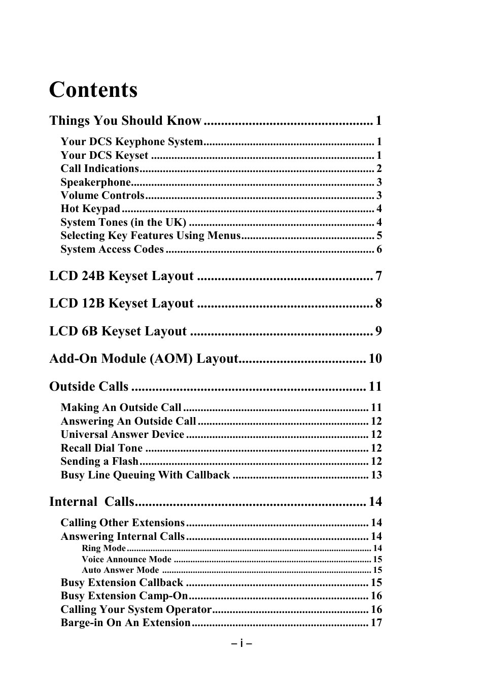 Samsung DCS KEYSET User Manual | Page 6 / 76