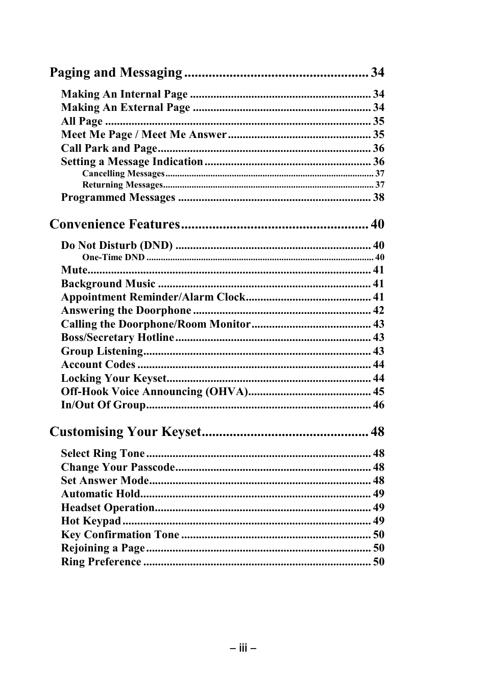 Samsung DCS KEYSET User Manual | Page 8 / 76