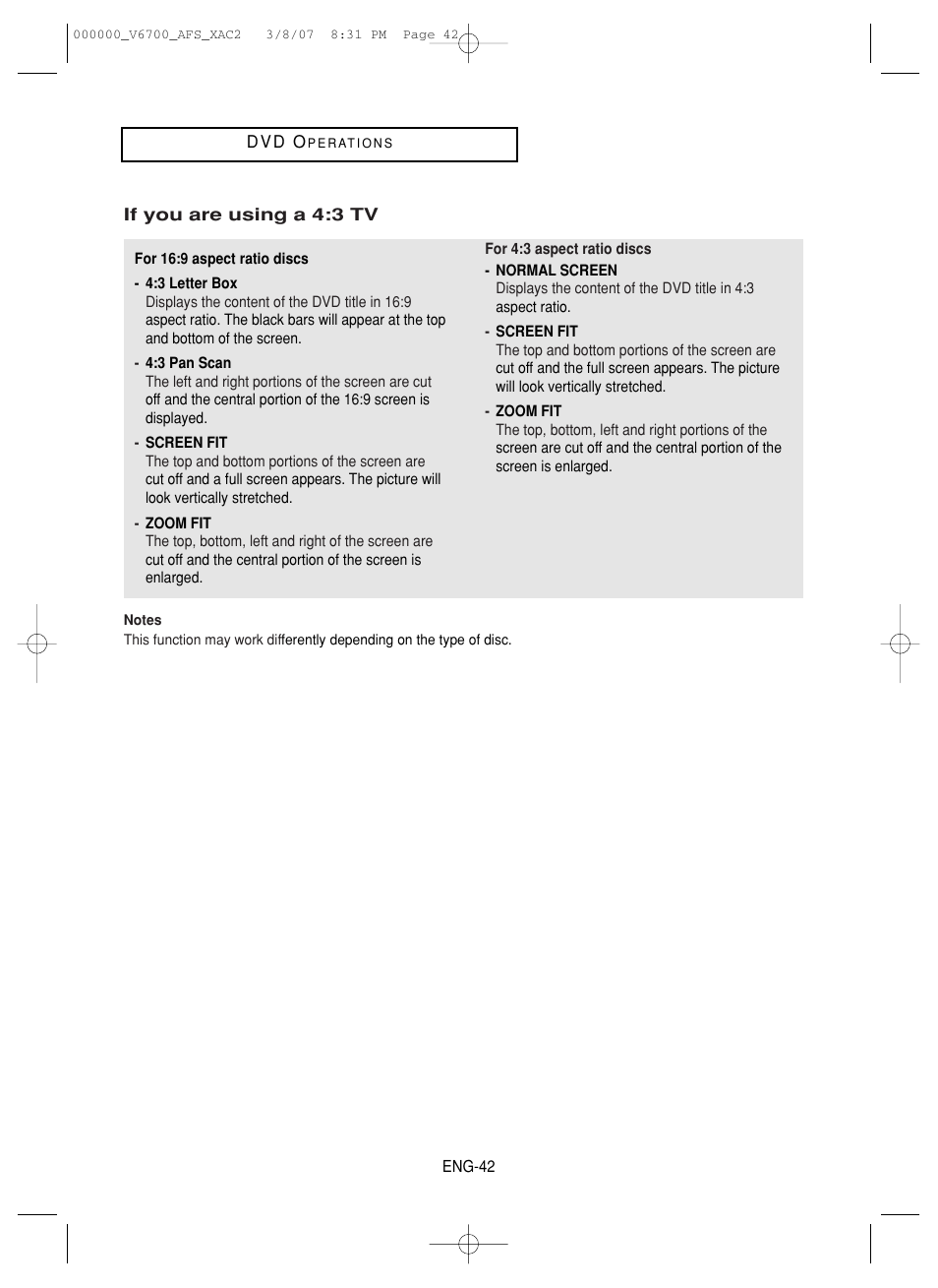 Samsung V6700 User Manual | Page 42 / 90