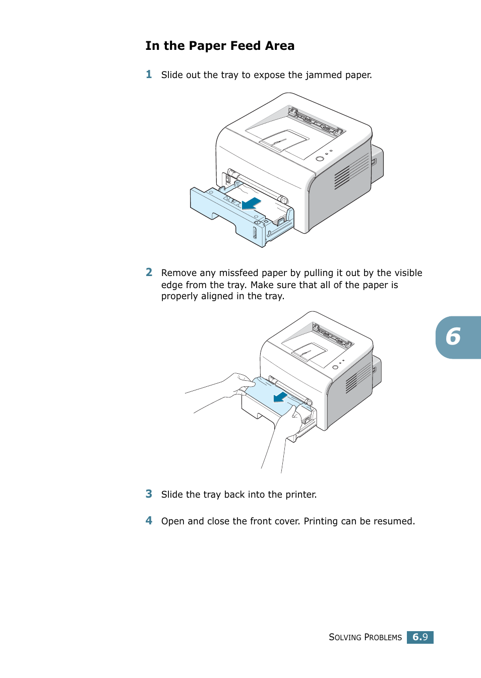 In the paper feed area | Samsung ML 1740 User Manual | Page 102 / 150
