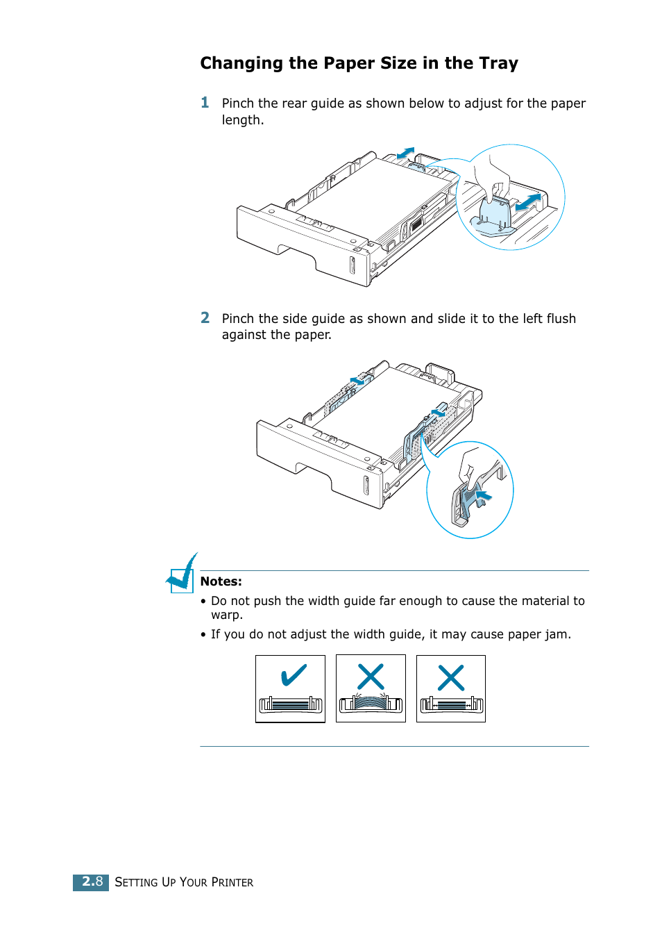Changing the paper size in the tray | Samsung ML 1740 User Manual | Page 25 / 150
