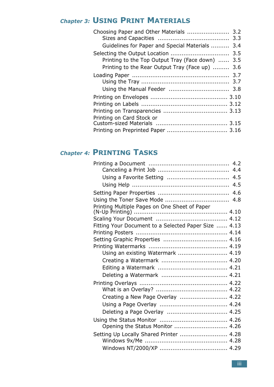 Samsung ML 1740 User Manual | Page 4 / 150