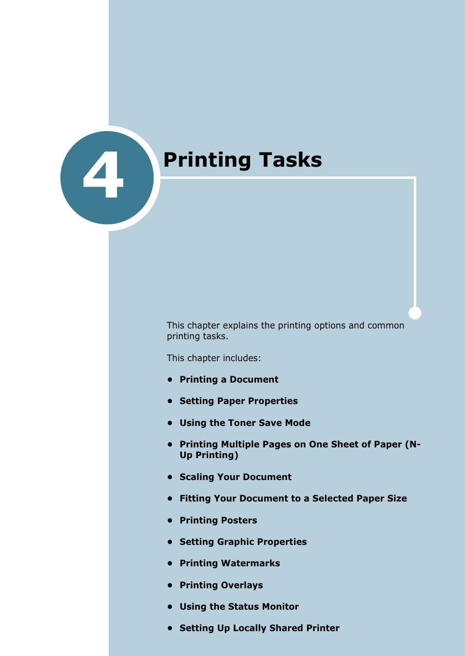 Printing tasks, Chapter 4 | Samsung ML 1740 User Manual | Page 56 / 150