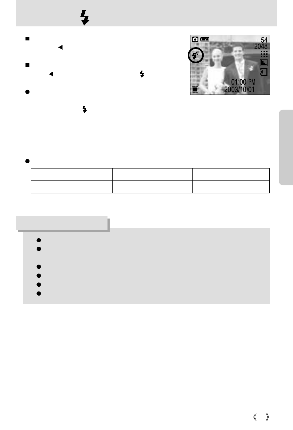 Flash( ) / left button, Information | Samsung Digimax 301 User Manual | Page 27 / 104