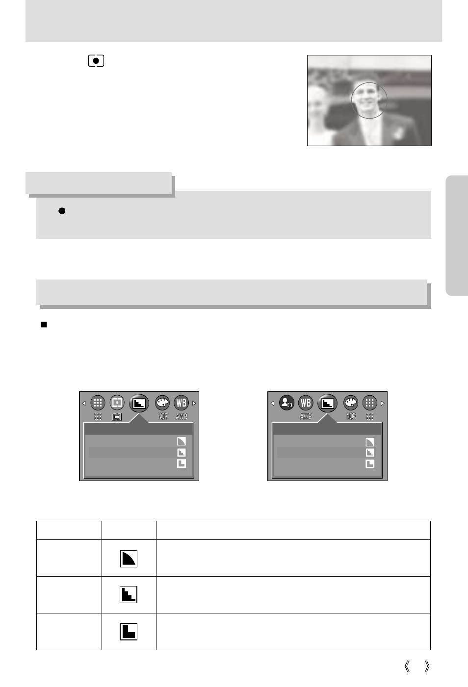 Metering, Information sharpness | Samsung Digimax 301 User Manual | Page 37 / 104