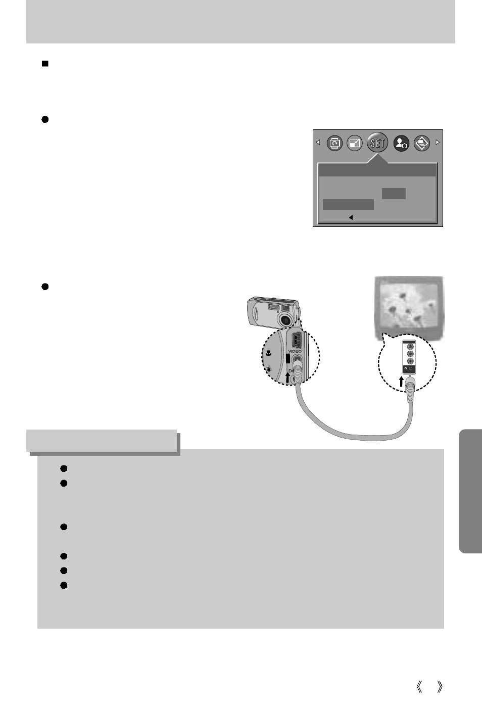 Selecting video out type, Information | Samsung Digimax 301 User Manual | Page 63 / 104