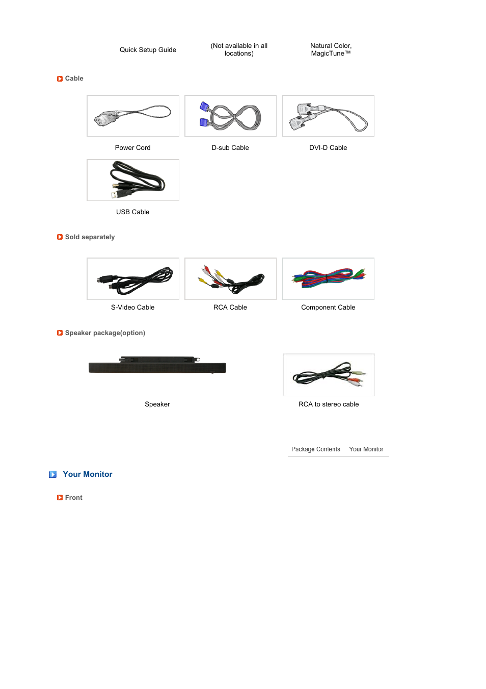Your monitor | Samsung 275T User Manual | Page 14 / 61