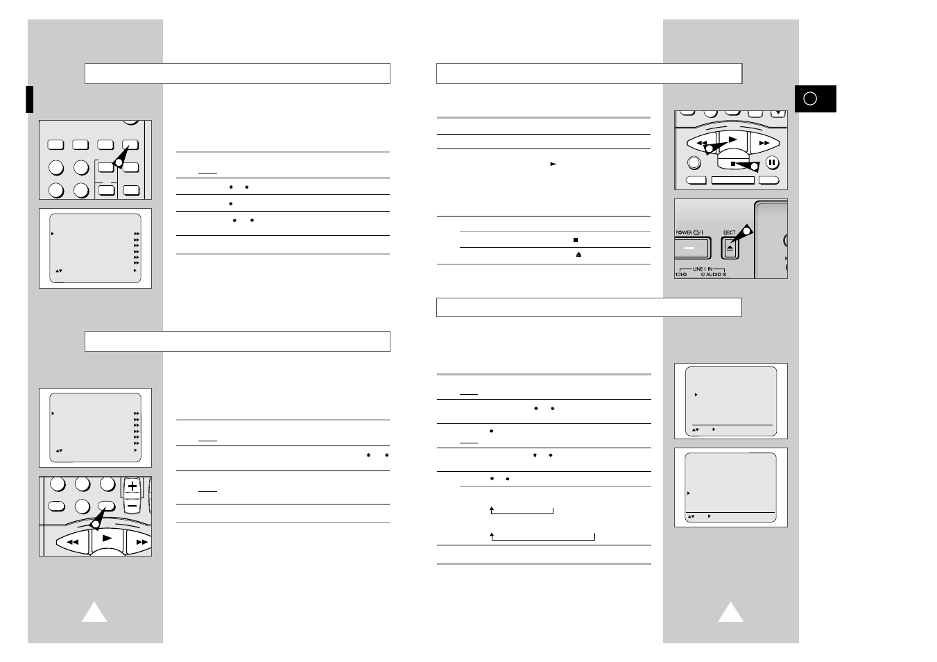 Playing a cassette, Selecting the play system mode | Samsung SV-5000W User Manual | Page 15 / 28