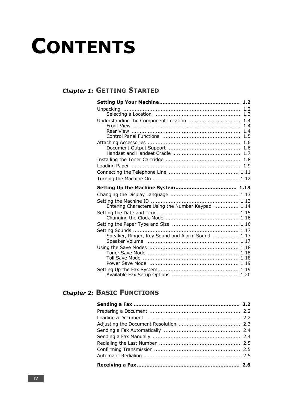 Samsung SF-560 User Manual | Page 5 / 98