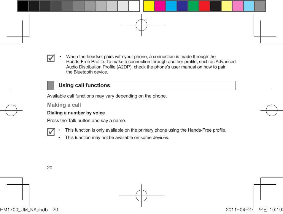 Using call functions | Samsung GH68-34355F User Manual | Page 23 / 84