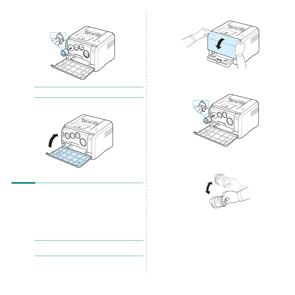 Replacing toner cartridges, Redistributing toner | Samsung CLP-300 Series User Manual | Page 29 / 90