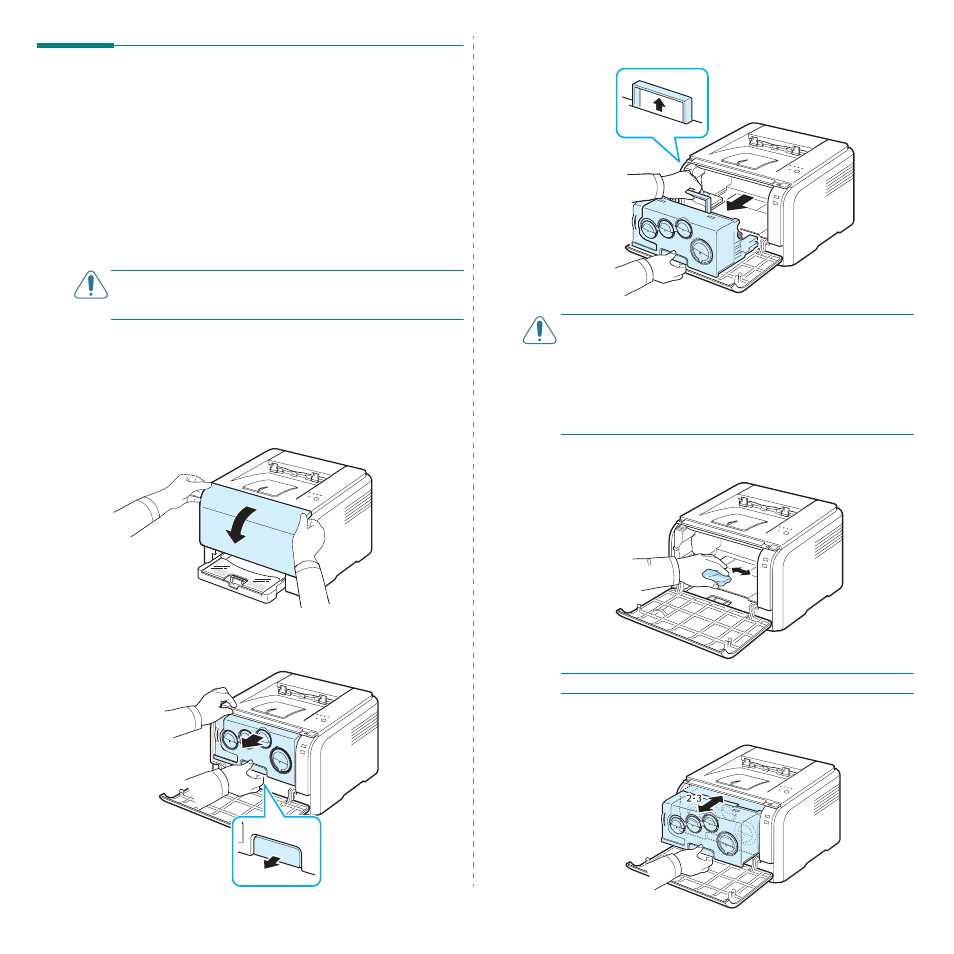 Cleaning the printer, Cleaning the outside of the printer, Cleaning the inside of the printer | Samsung CLP-300 Series User Manual | Page 33 / 90