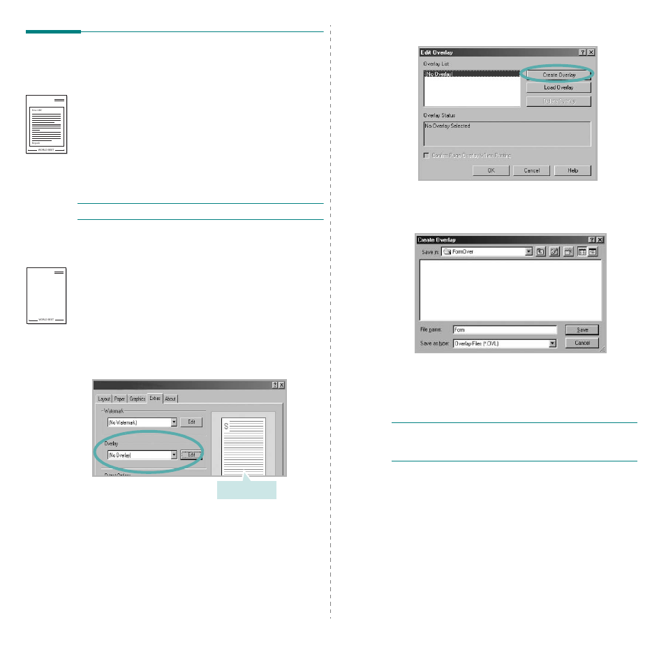 Using overlays, What is an overlay, Creating a new page overlay | Samsung CLP-300 Series User Manual | Page 74 / 90