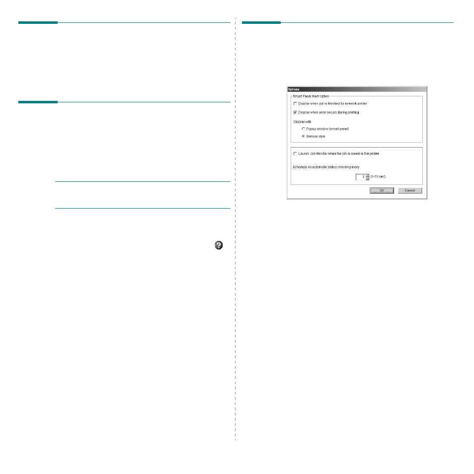 Opening the troubleshooting guide, Using printer settings utility, Using onscreen help | Changing the smart panel program settings | Samsung CLP-300 Series User Manual | Page 78 / 90