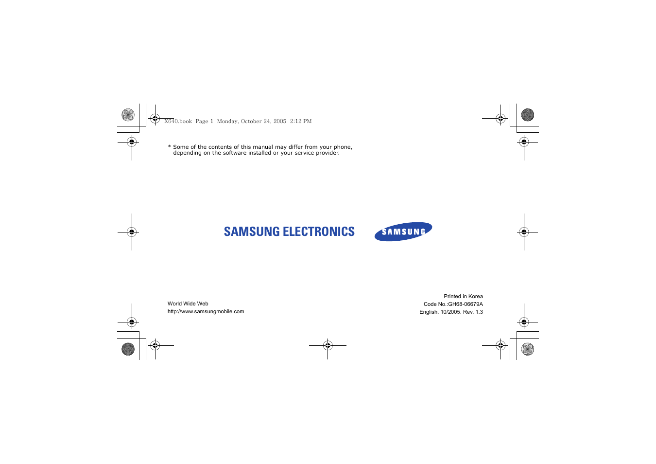 Samsung SGH-X640 User Manual | 73 pages