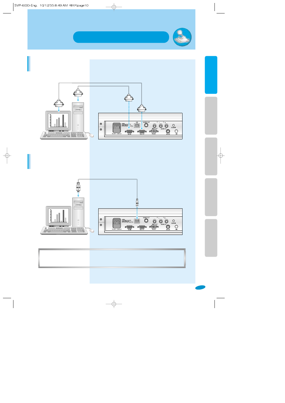 Basic connecting methods | Samsung SVP-6000N/P User Manual | Page 11 / 18