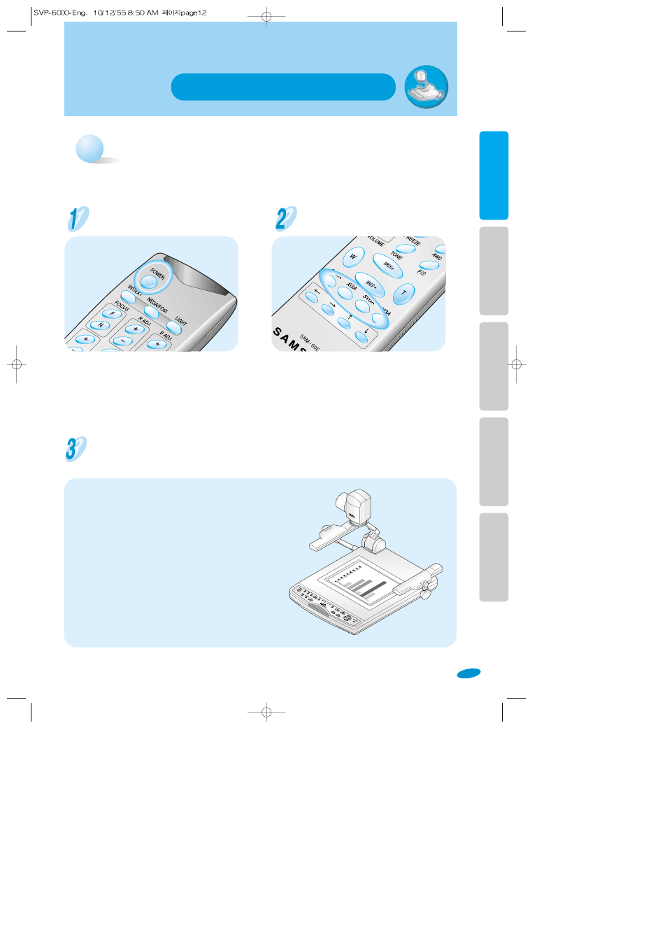 Basic operations, Please check, Set the resolution mode | Samsung SVP-6000N/P User Manual | Page 13 / 18