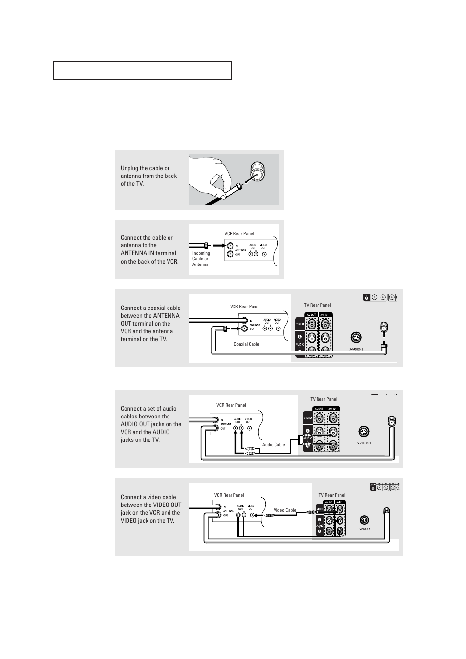 Connecting a vcr | Samsung DynaFlat TX R2765 User Manual | Page 15 / 68