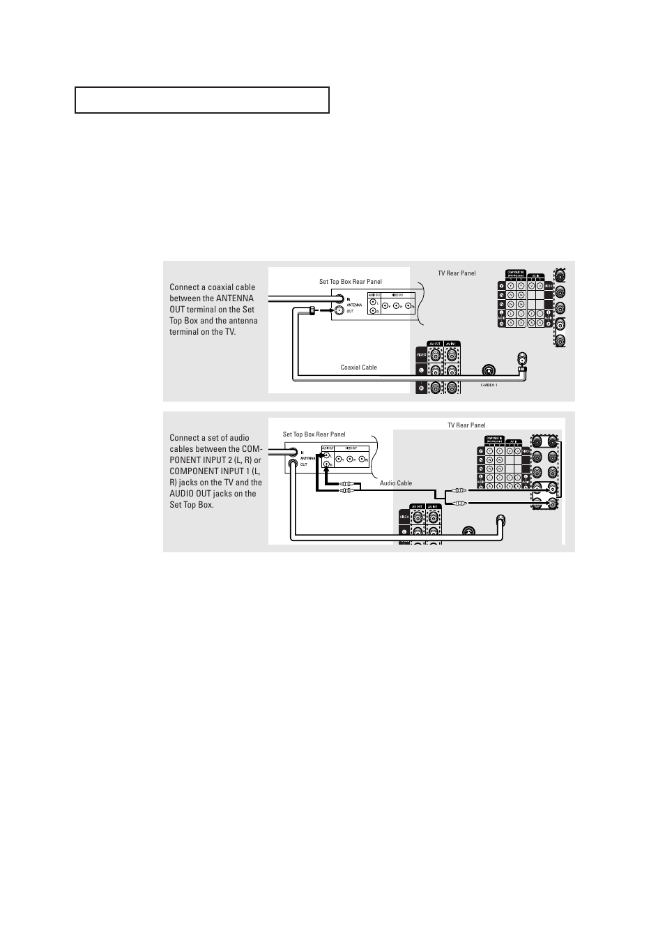 Connecting a digital tv set-top box(480p/1080i), Connecting to y,pb,pr, Connect the y, p | And p | Samsung DynaFlat TX R2765 User Manual | Page 18 / 68