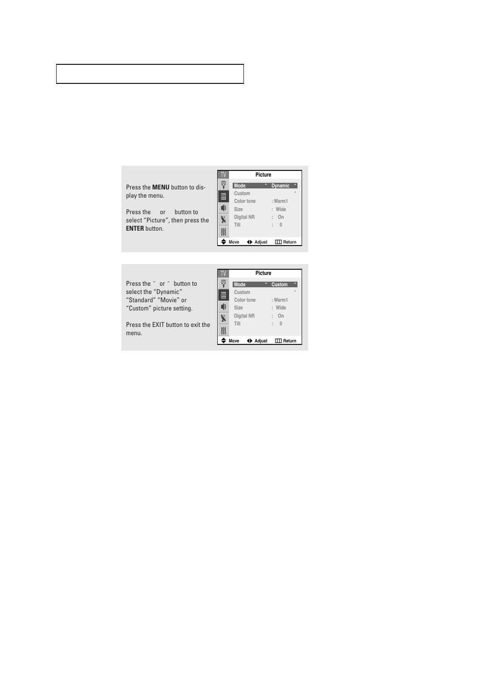 Using automatic picture settings | Samsung DynaFlat TX R2765 User Manual | Page 35 / 68