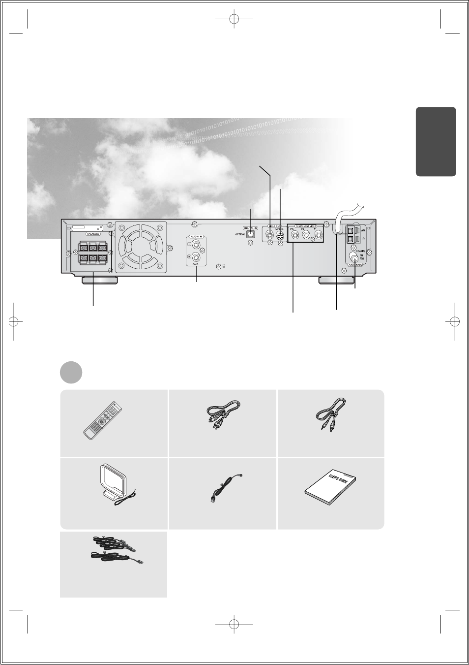 Rear panel, Accessories, Prep ara tion | Samsung HT-DS140 User Manual | Page 11 / 68