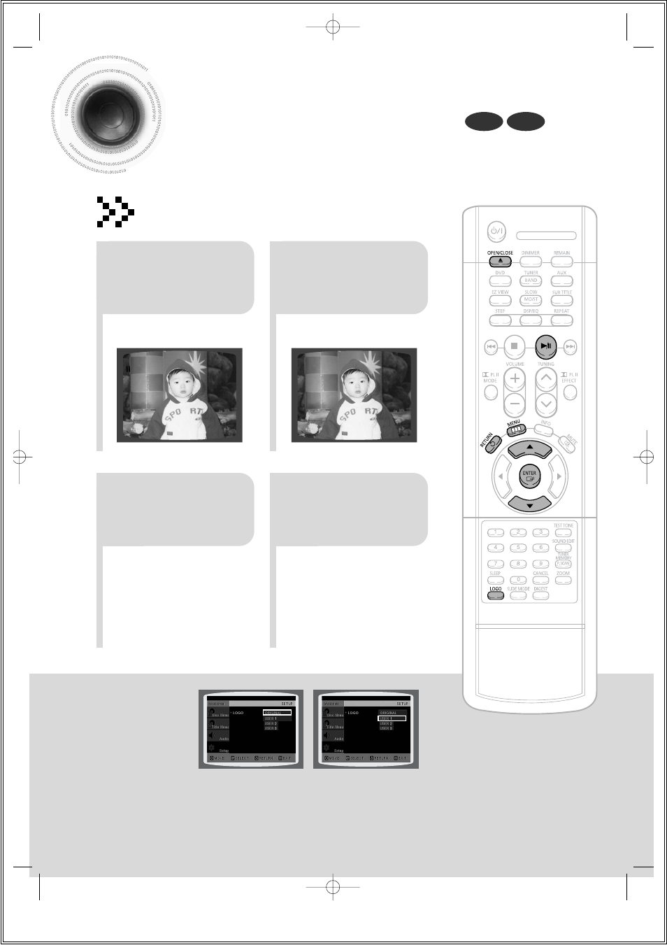 Setting the wallpaper, 45 setting the wallpaper | Samsung HT-DS140 User Manual | Page 46 / 68