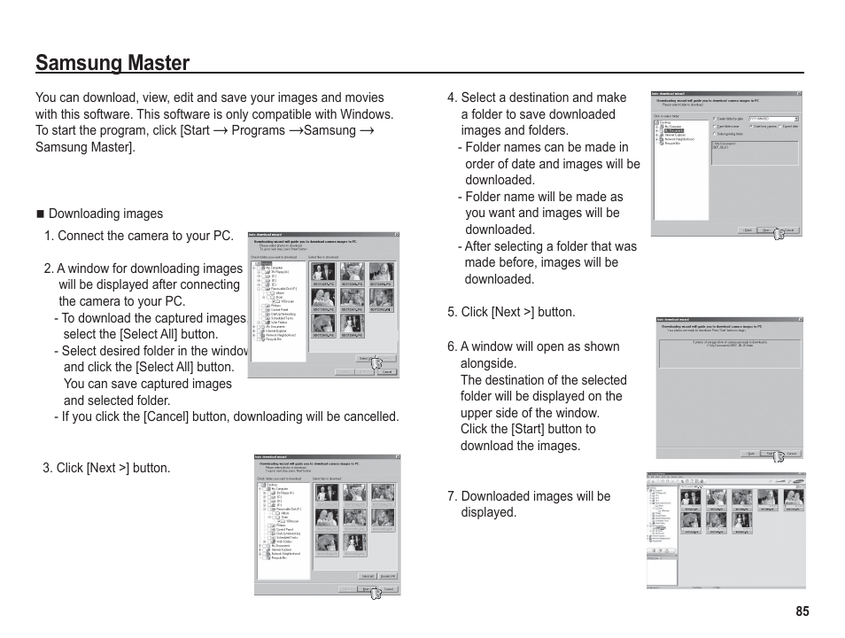 Samsung master | Samsung BL1050 User Manual | Page 86 / 94