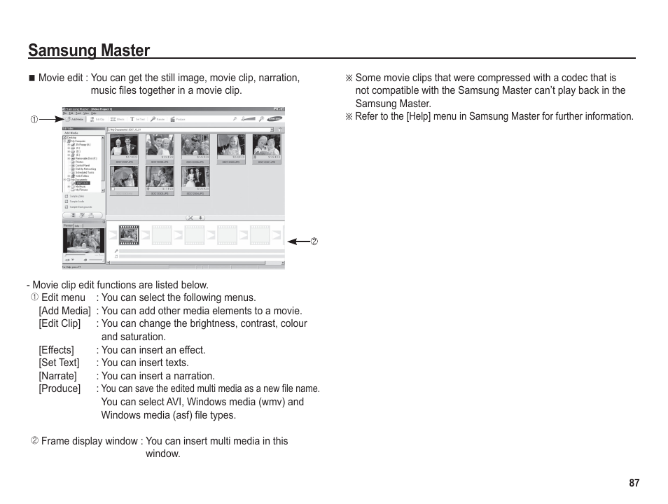 Samsung master | Samsung BL1050 User Manual | Page 88 / 94