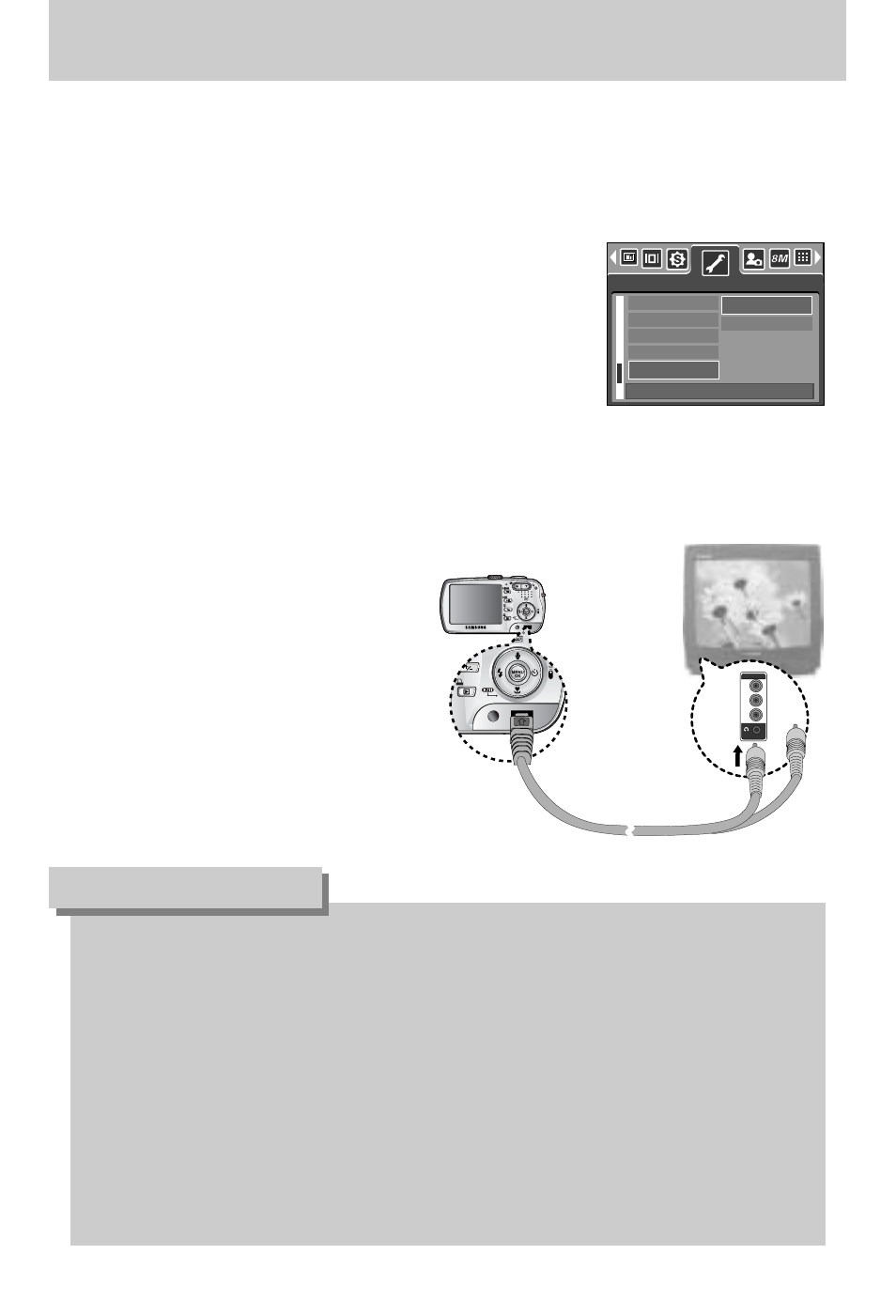 Selecting video out type, Information | Samsung Digimax V800 User Manual | Page 100 / 144
