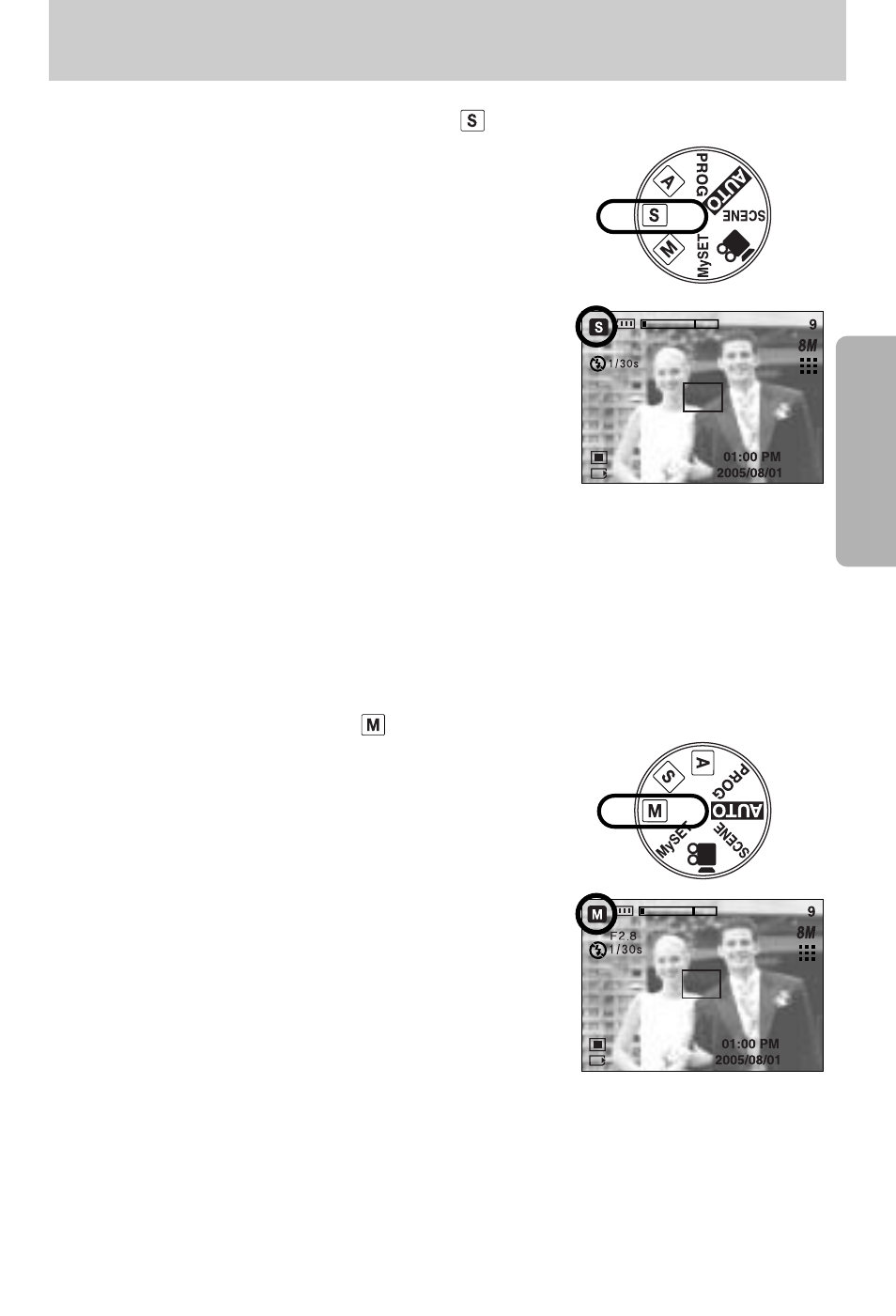 Starting the recording mode | Samsung Digimax V800 User Manual | Page 23 / 144