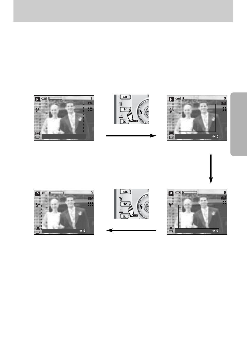 Special effect : preset focus frames | Samsung Digimax V800 User Manual | Page 53 / 144