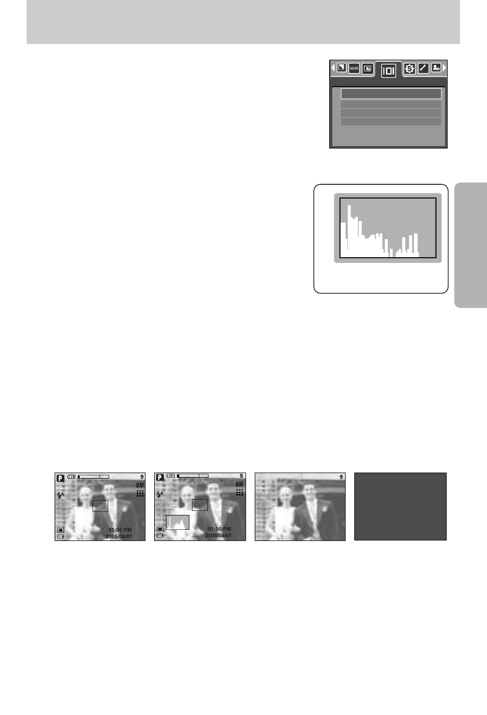 On screen display information | Samsung Digimax V800 User Manual | Page 57 / 144