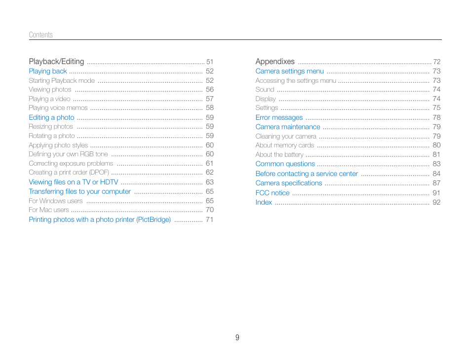 Samsung SL720 User Manual | Page 10 / 96