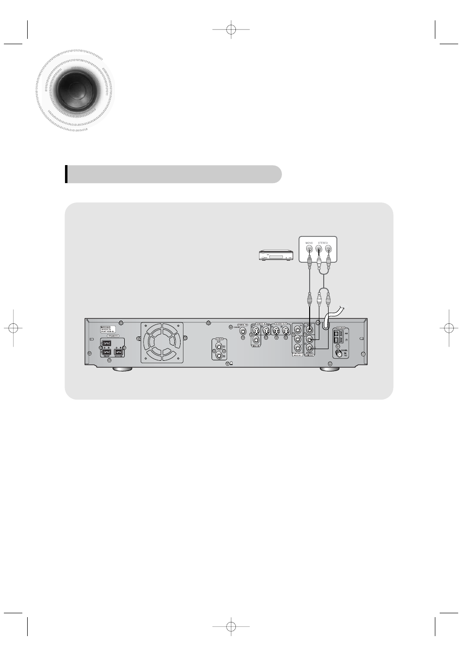 Connecting external components, Connecting external components 19 | Samsung HT-DB400M User Manual | Page 20 / 56