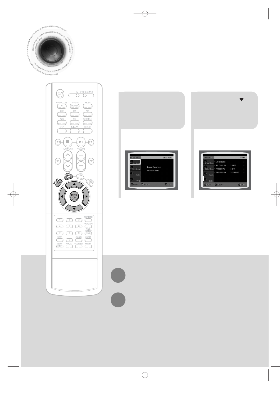Setup, Setting the language, 35 setting the language | Samsung HT-DB400M User Manual | Page 36 / 56