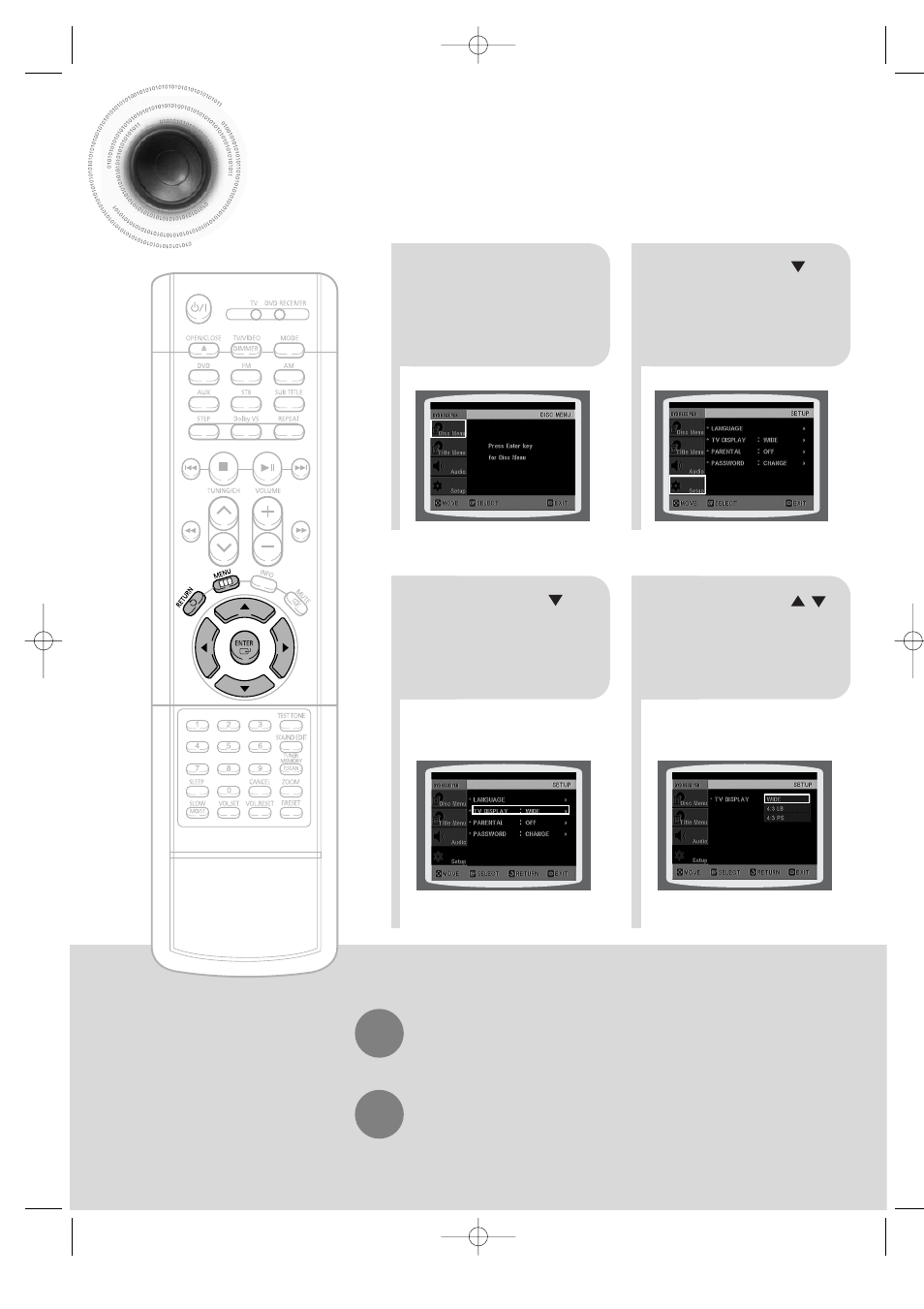 Setting tv screen type, 37 setting tv screen type | Samsung HT-DB400M User Manual | Page 38 / 56